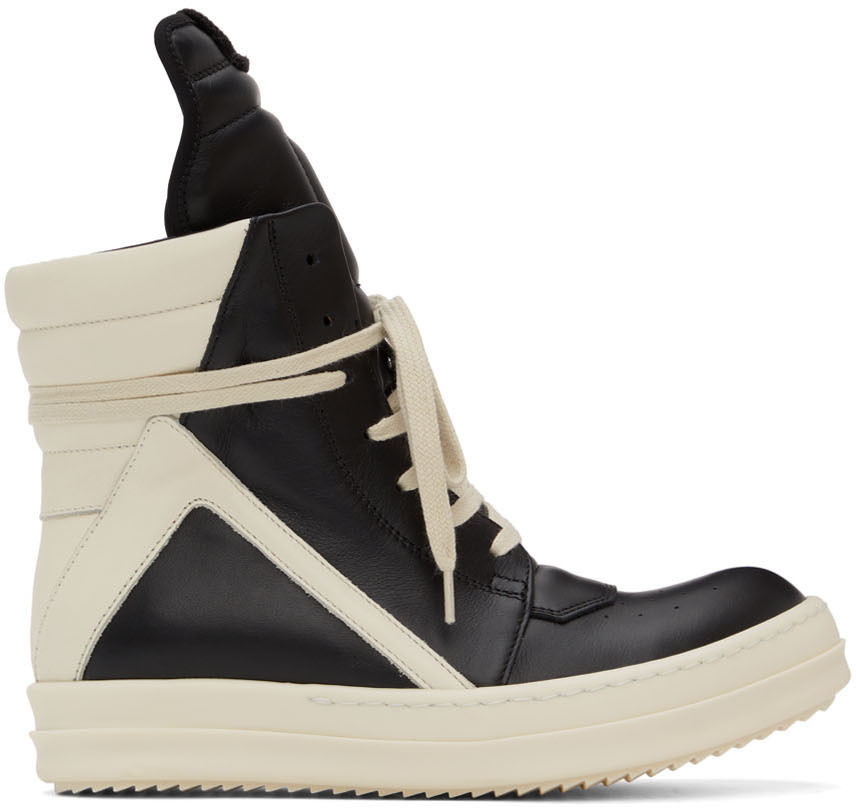 Rick Owens Black Geobasket Sneakers Rick Owens