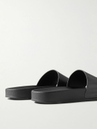 Frescobol Carioca - Humberto Debossed Full-Grain Leather Slides - Black