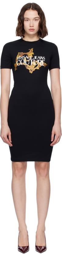 Photo: Versace Jeans Couture Black Vestiti Jersey Stretch Minidress