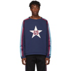 Gucci Blue GG Star Patch Sweatshirt