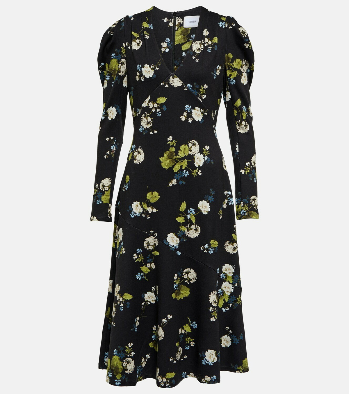 Erdem - Sophie floral jersey-blend midi dress Erdem