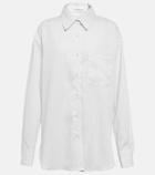The Frankie Shop - Lui striped crêpe shirt