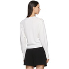 Chloe White Wool and Lace Embellished Sweater