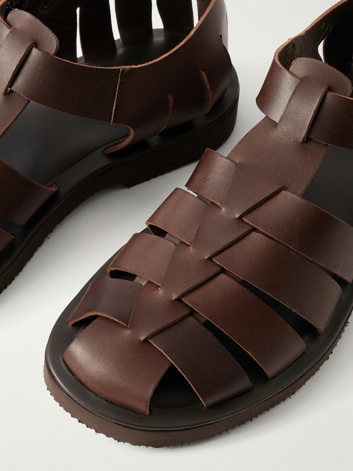 Mr P. - Fisherman Leather Sandals - Brown