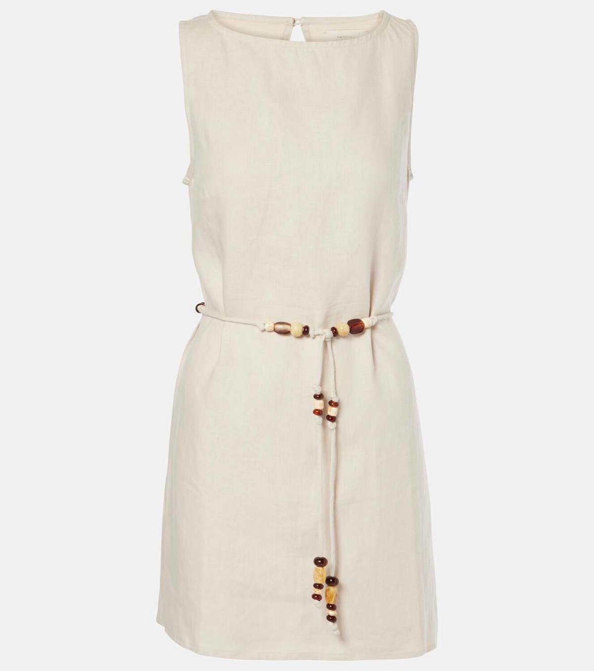 Faithfull Belted linen minidress