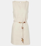 Faithfull Belted linen minidress
