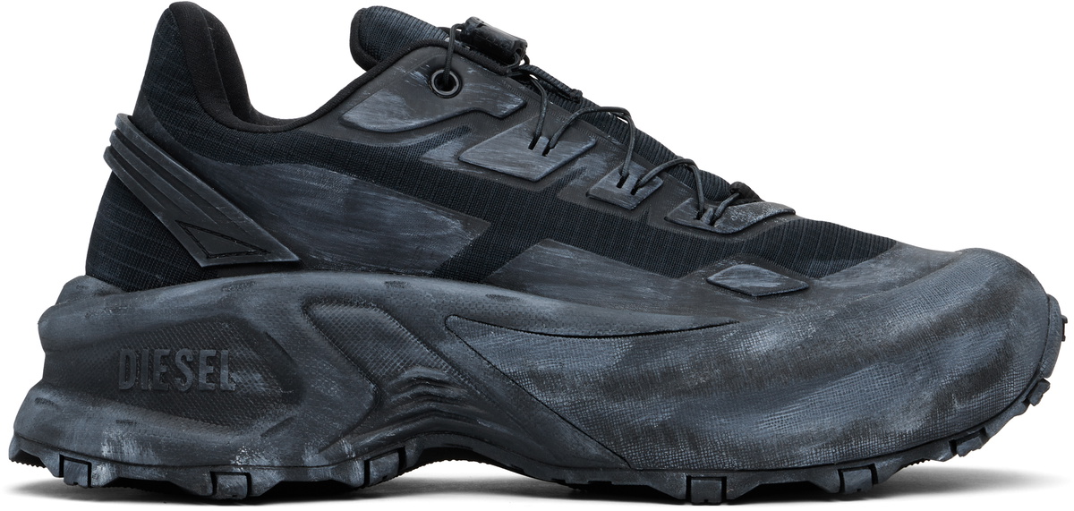 【DIESEL】 25SS D-Cage Runner Sneakers Black Men's D-Cage Runner-Sneakers in TPU-trimmed ripstop | Black