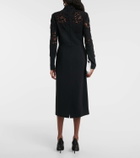 Elie Saab Lace-trimmed midi dress