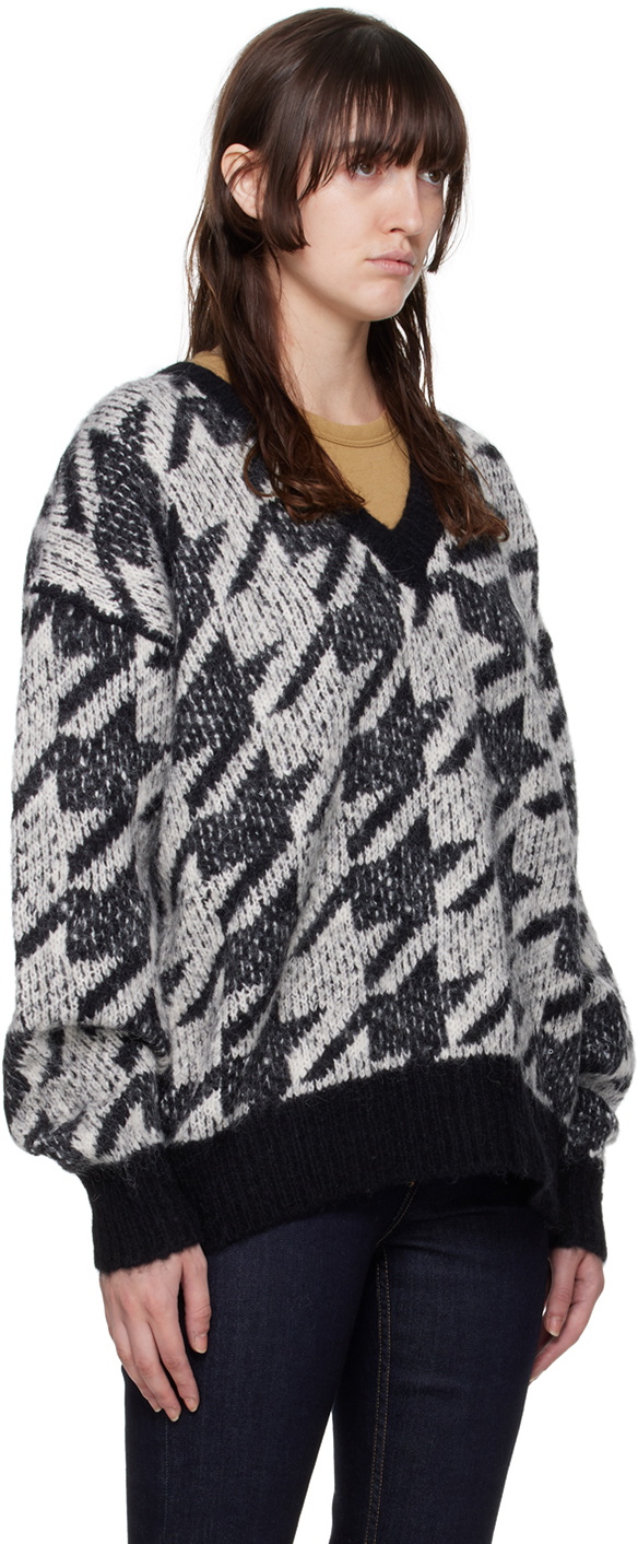 rag & bone Black & Off-White Edith Sweater Rag and Bone