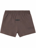 FEAR OF GOD ESSENTIALS - Straight-Leg Logo-Appliquéd Shell Drawstring Shorts - Purple