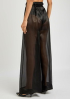 A.W.A.K.E Mode Wide-leg Organza Trousers Black