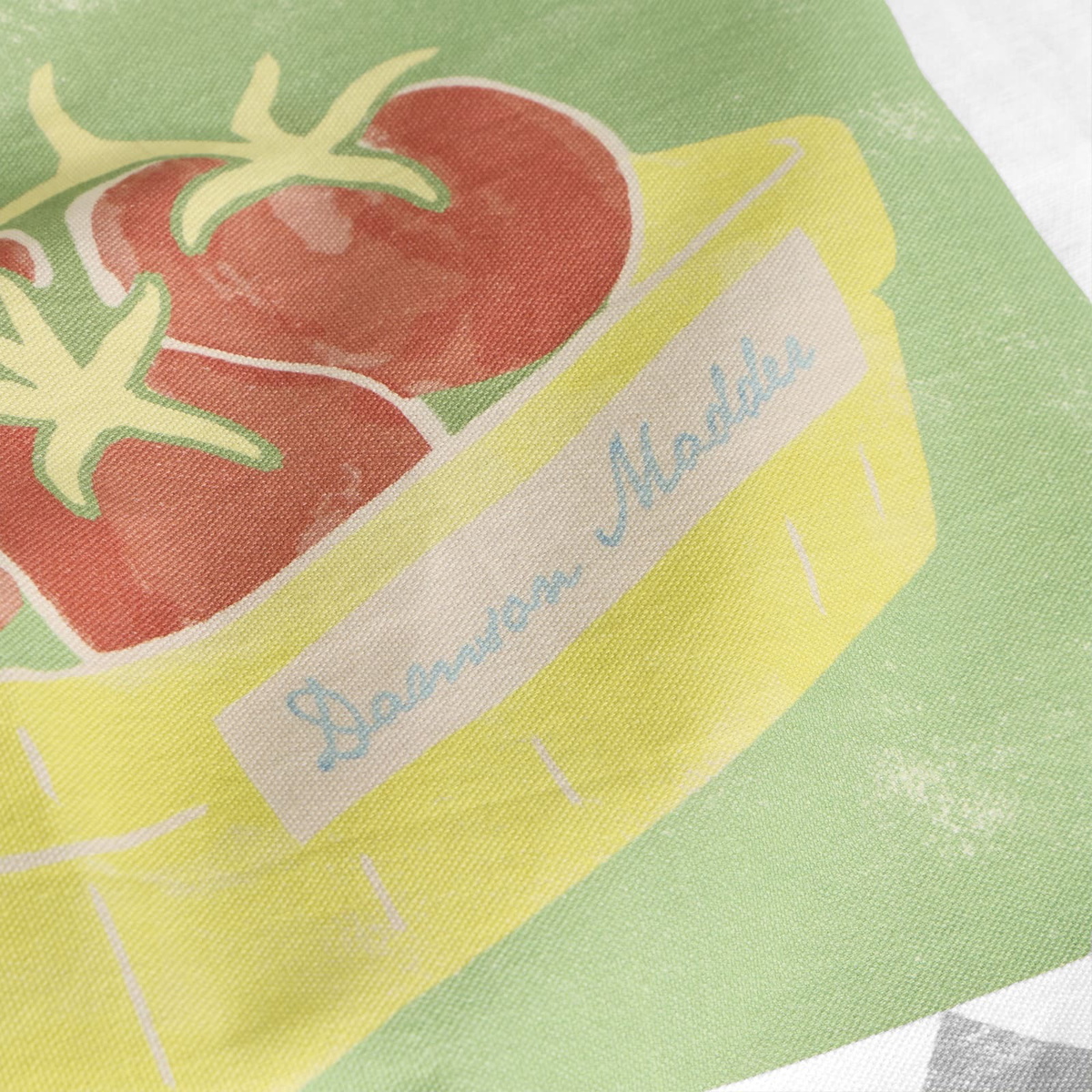Damson Madder Women's Nonna House - Set Of Two Tea Towels in Yellow/Green 