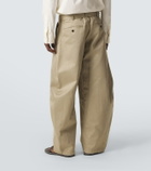 Sacai Cotton chino barrel-leg pants