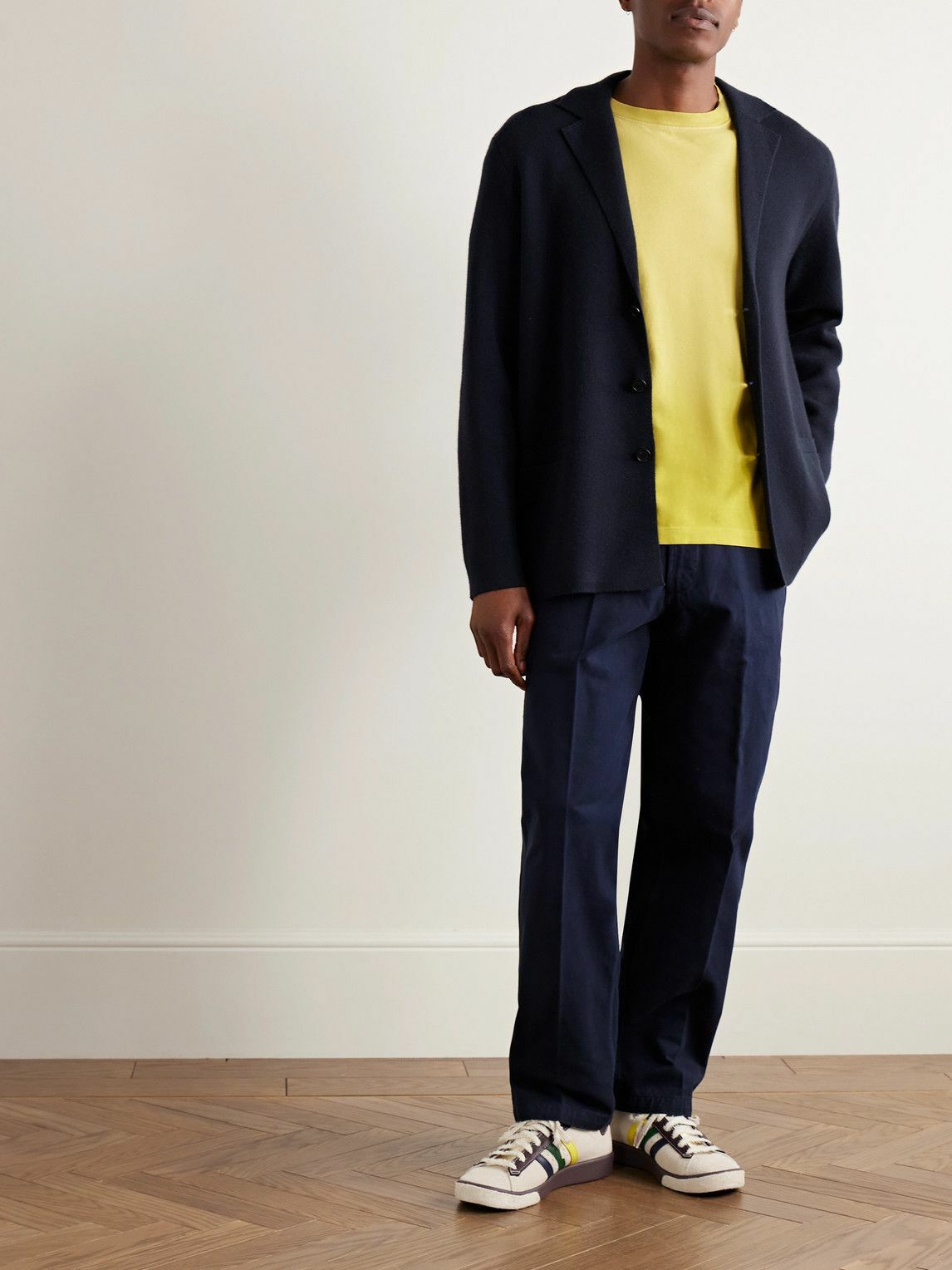 Guest In Residence - Off Duty Unstructured Wool and Cashmere-Blend Blazer - Blue
