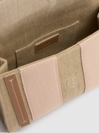 CHLOÉ Woody Linen & Leather Belt Bag