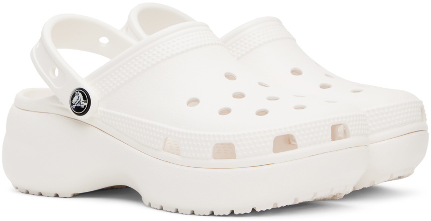 Crocs White Classic Platform Clogs Crocs