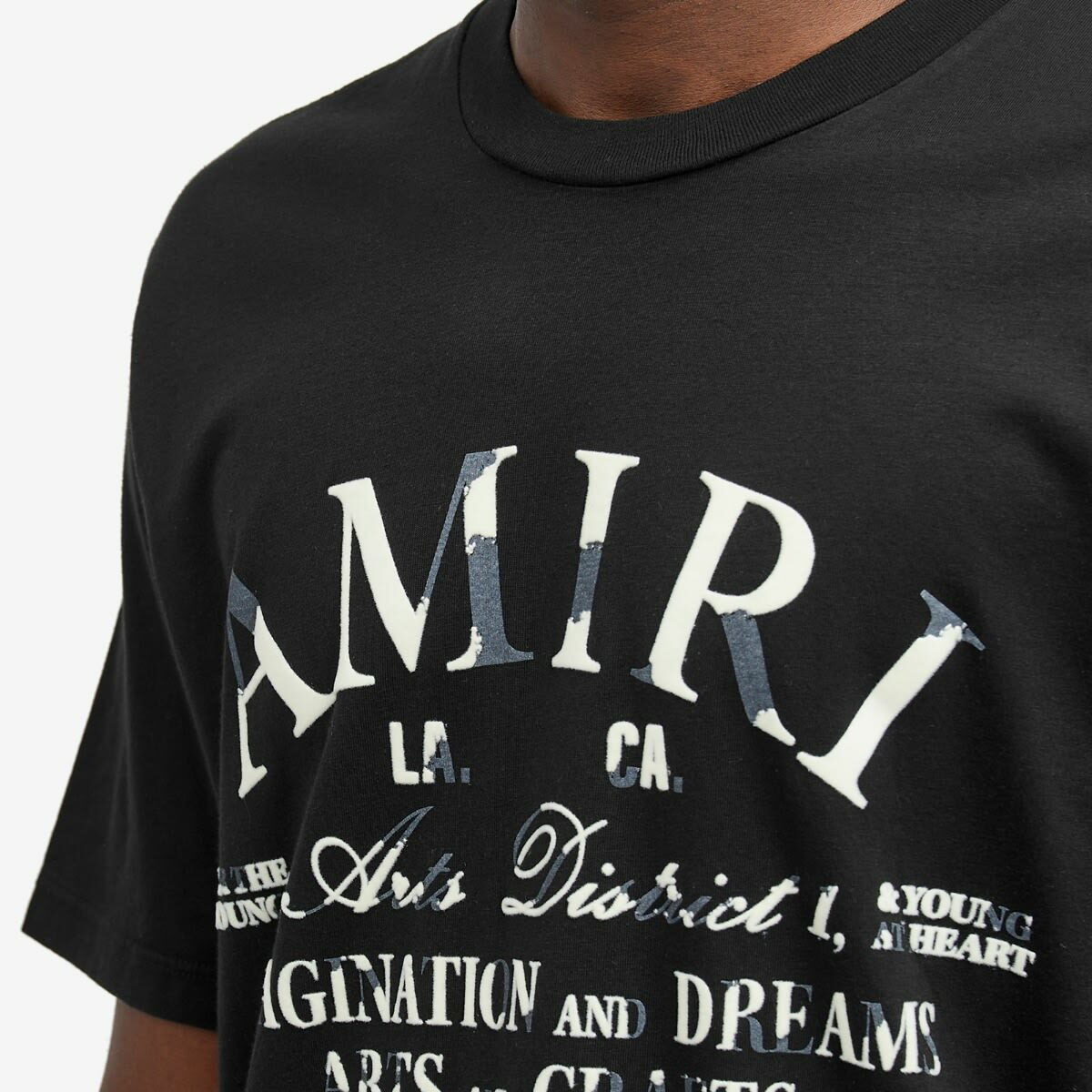 Tシャツ・カットソー AMIRI Men T-shirt Black AMJYTE1201 BLACK AMIRI OVERSIZED TEE - Black | AMIRI