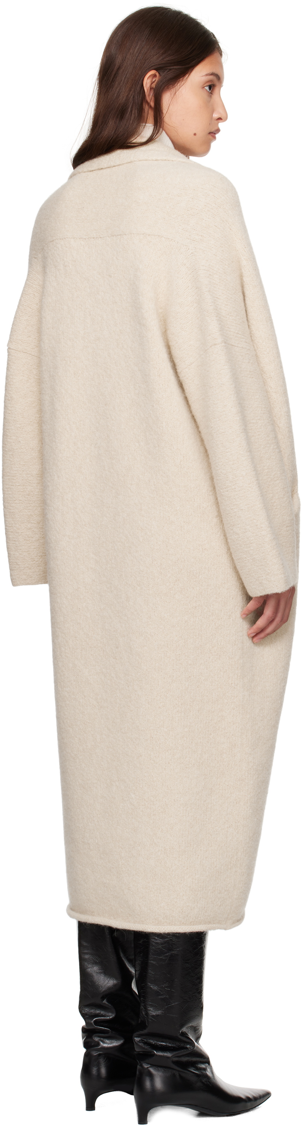 Lauren Manoogian Off-White Long Shawl Cardigan