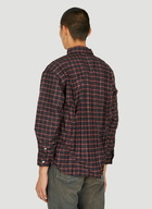 Crease Effect Check Shirt in Black