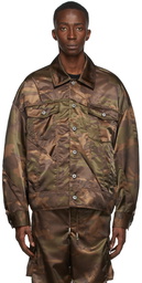 Feng Chen Wang Multicolor Camo Pleated Jacket