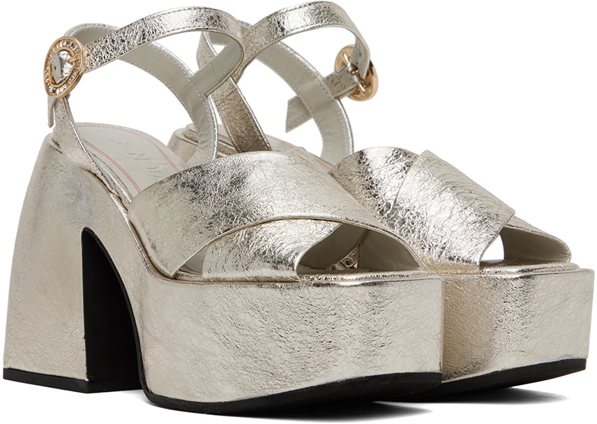Nodaleto Silver Joni Heeled Sandals