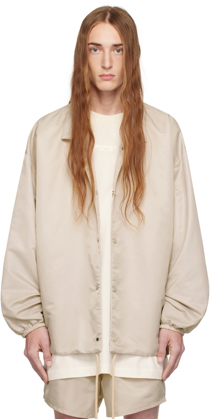 Photo: Fear of God ESSENTIALS Taupe Drawstring Jacket