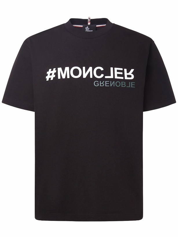 Photo: MONCLER GRENOBLE - Embossed Logo Heavy Jersey T-shirt