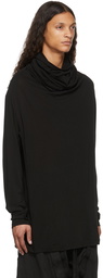 Julius Black Cowl Neck Cut & Sewn T-Shirt