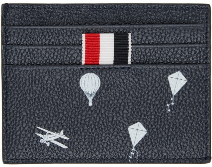 Photo: Thom Browne Navy Sky Icons Card Holder
