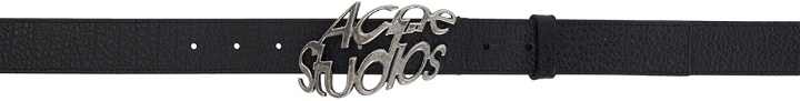 Photo: Acne Studios Black Logo Buckle Belt