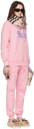 I'm Sorry by Petra Collins SSENSE Exclusive Pink 'Help' Sweatshirt & Lounge Pant Set