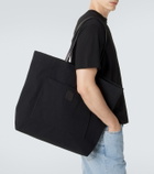 The Row Tori leather-trimmed canvas tote bag