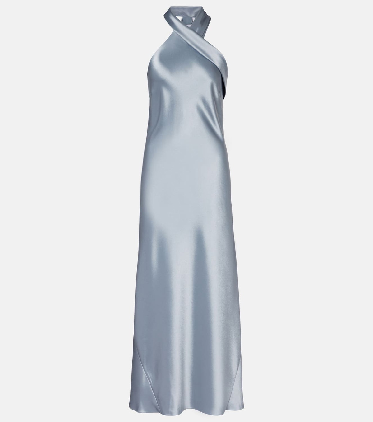 Galvan Cropped Pandora satin midi dress