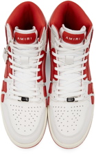 AMIRI White & Red Skel Top Hi Sneakers