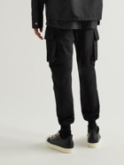 Rick Owens - Mastodon Slim-Fit Tapered Cotton-Jersey Cargo Sweatpants - Black