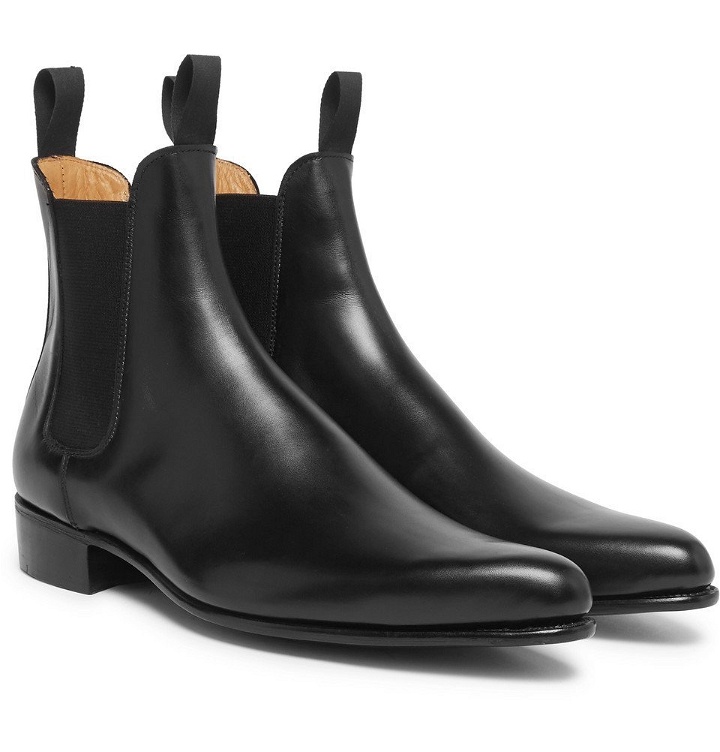Photo: Kingsman - George Cleverley Rocketman Leather Chelsea Boots - Black