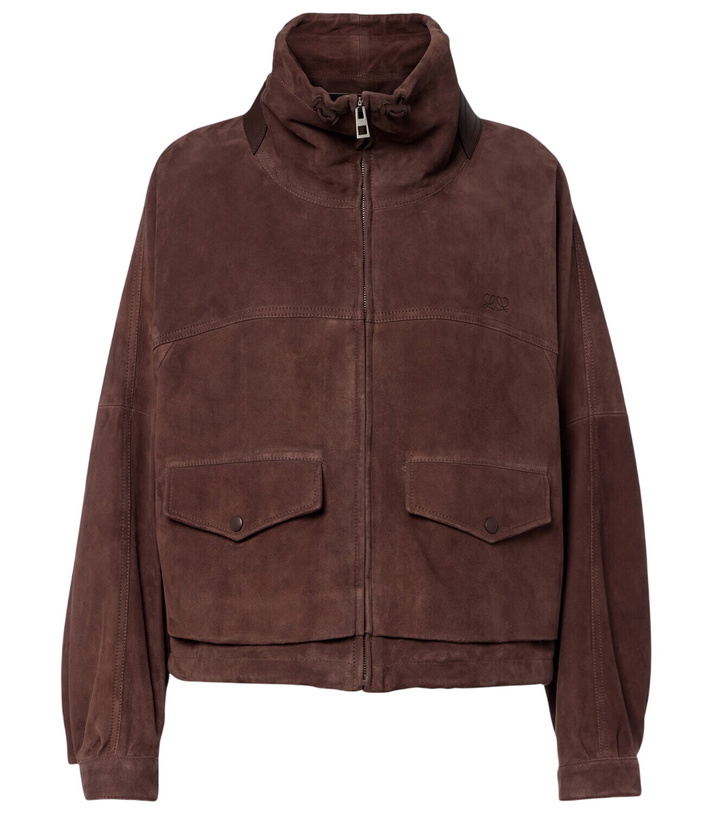 Photo: Loewe Leather-trimmed suede jacket