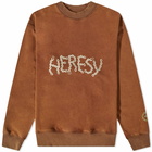 Heresy Men's Chain Crew Sweat in Brown