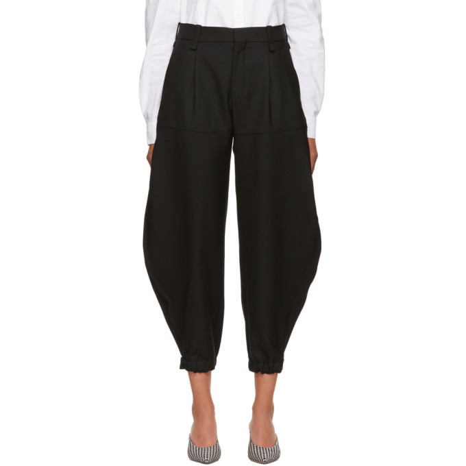 Chloe Black Wool Gabardine Trousers Chloe