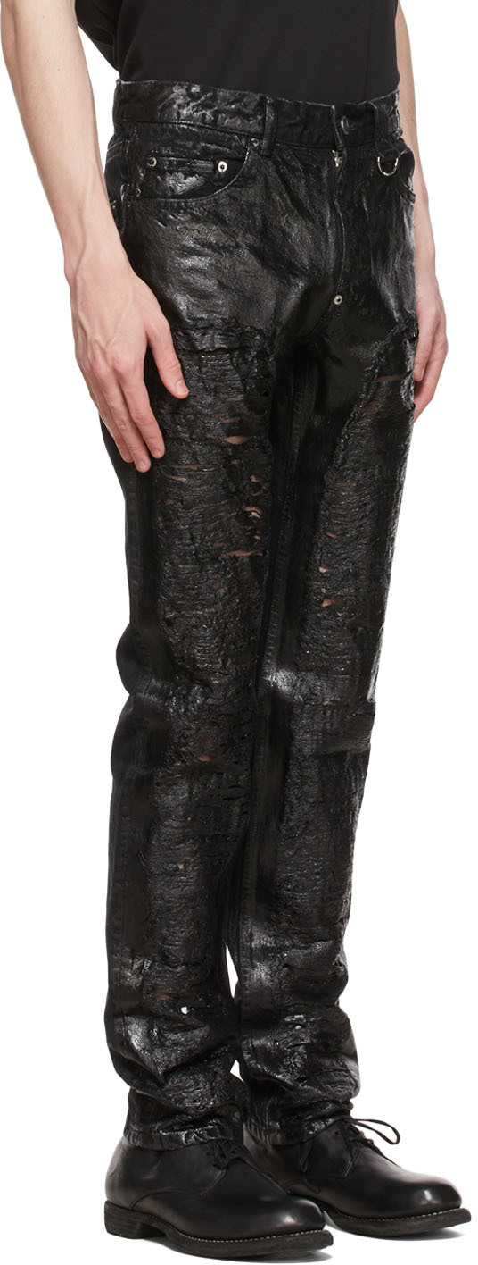 Johnlawrencesullivan Black Distressed Jeans Johnlawrencesullivan