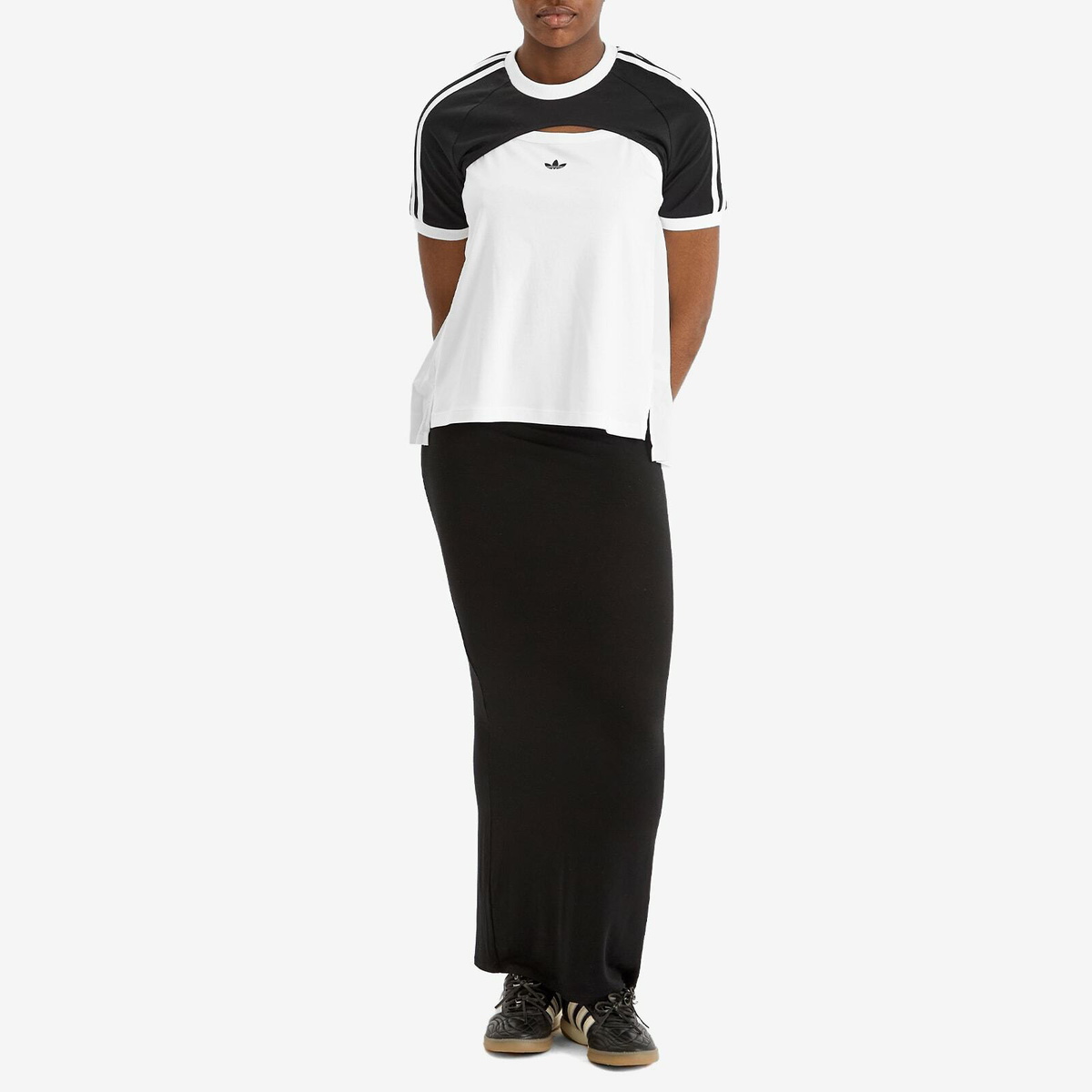 Adidas Women's Originals R3CD Cali T-Shirt in Black/White adidas