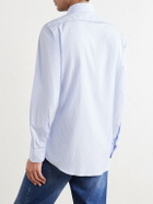 Thom Sweeney - Lecce Striped Cotton-Poplin Shirt - Blue