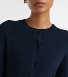 Lisa Yang Abeena ribbed-knit cotton and cashmere cardigan