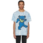 Amiri Blue Tie-Dye Grateful Dead Bear T-Shirt