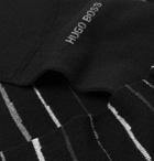 Hugo Boss - Two-Pack Striped Stretch Combed Cotton-Blend Socks - Black