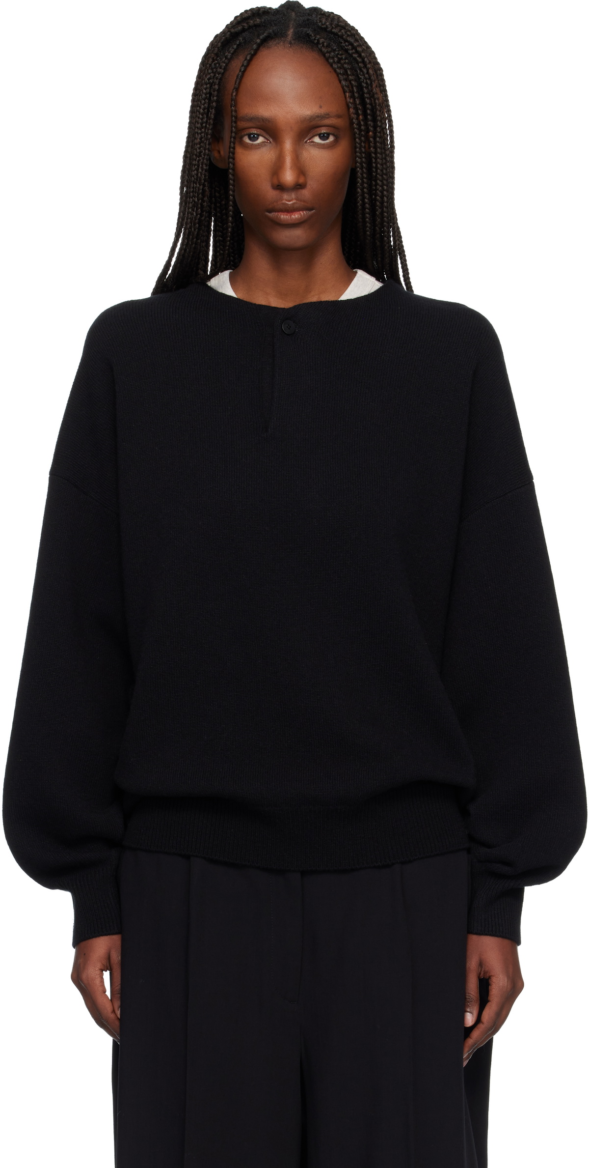 Fear of God Black Henley Sweater