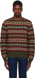 RRL Khaki Fair Isle Sweater