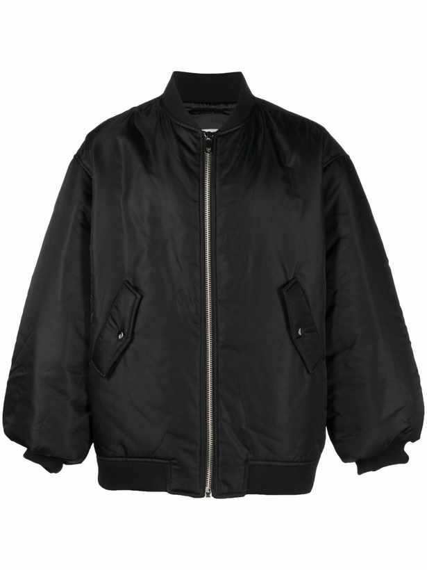 Photo: The Frankie Shop Black Astra Oversized Bomber Jacket