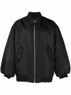The Frankie Shop Black Astra Oversized Bomber Jacket