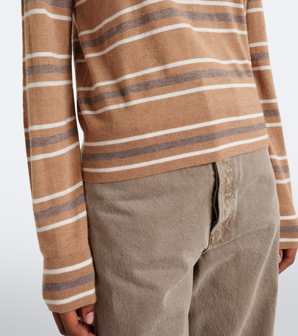 Varley Mayra striped polo sweater